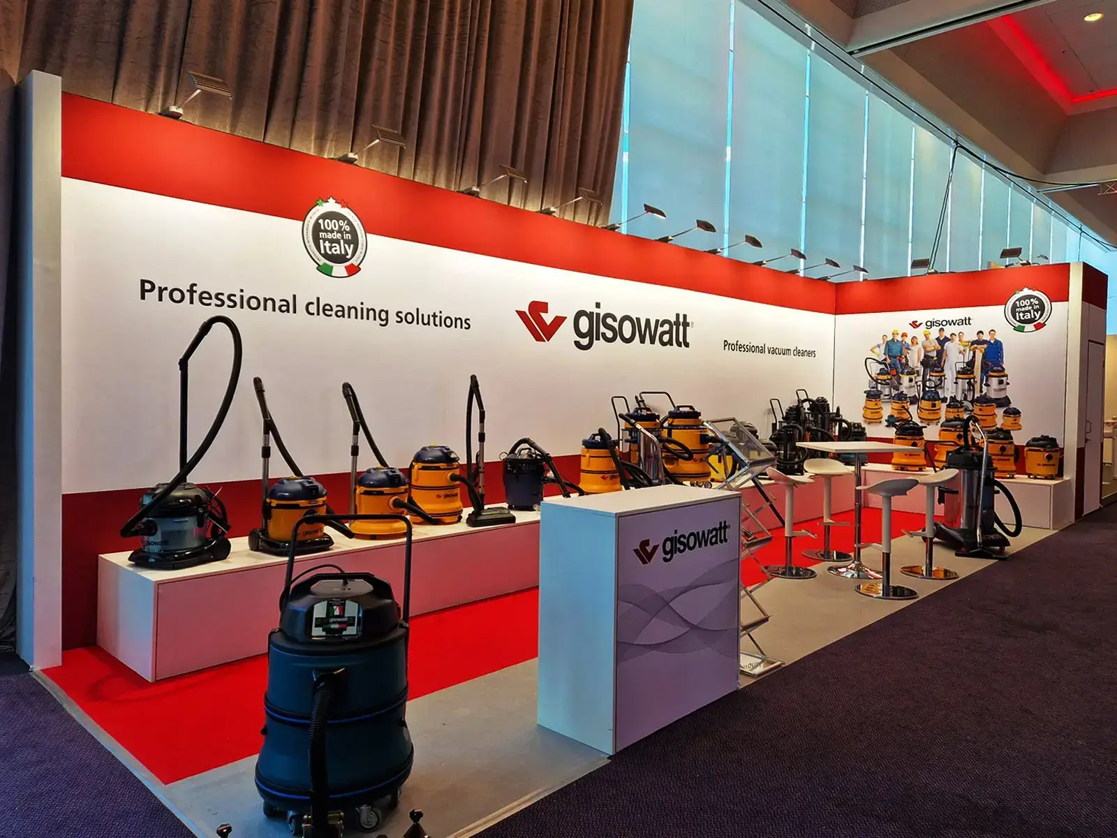 trade show booth for Gisowatt, Italy at Interclean 2024, Amsterdam