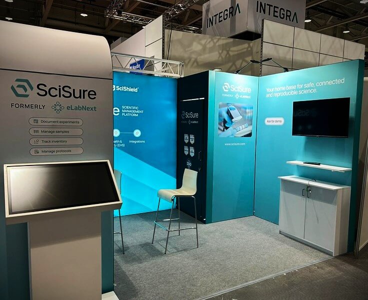 Trade Show Booth for for elab Next, The Netherlands at Ilmac 2025, Basel